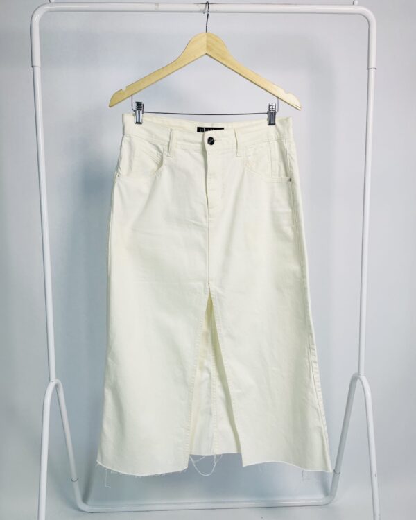 Saia midi jeans off white LE LIS BLANC - 40 - VENDIDO SISTEMA OTO