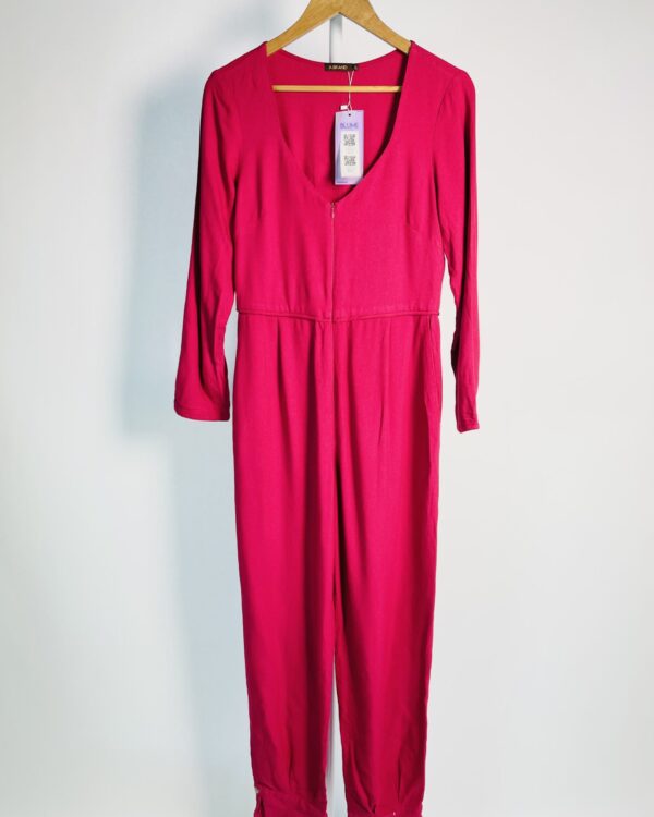 Macacão manga longa e zíper na frente bordô A.BRAND - 40 - VENDIDO SISTEMA OTO