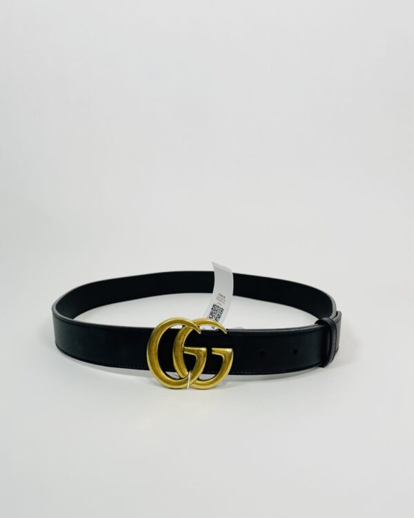 Cinto preto com dourado GUCCI - VENDIDO SISTEMA OTO