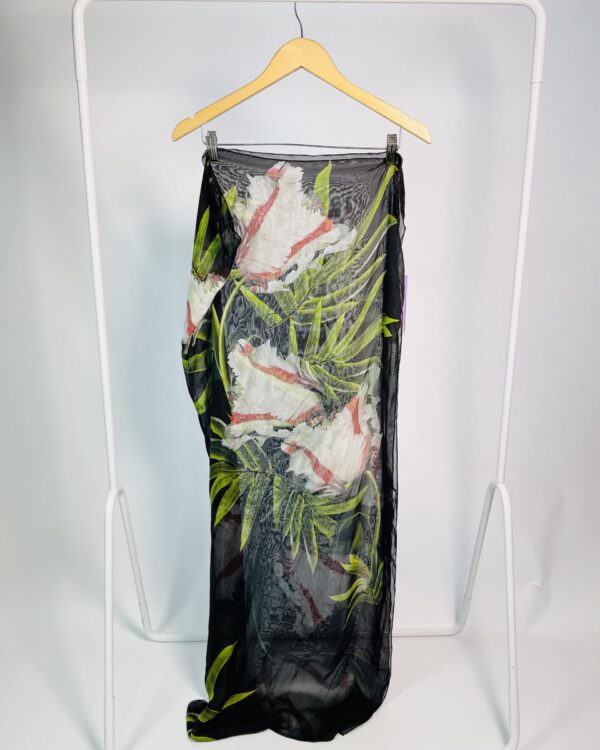 Pareô seda preta estampada LENNY NIEMEYER - VENDIDO SISTEMA OTO