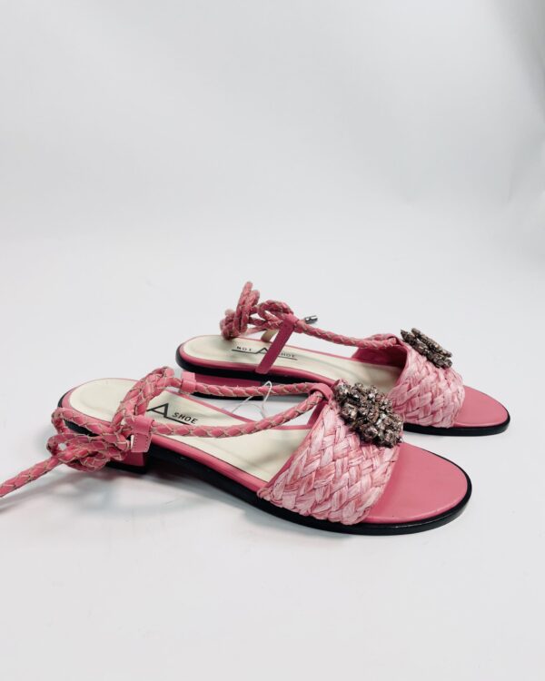 Rasteira rosa pedras NOT A SHOE - 37 - VENDIDO SISTEMA OTO
