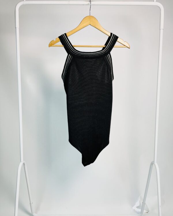 Body tricot preto com detalhes lurex LE LIS BLANC - G - VENDIDO SISTEMA OTO
