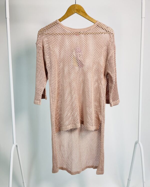 Blusa crochê rosê alongada FARM - M *nunca usada* - VENDIDO SISTEMA OTO