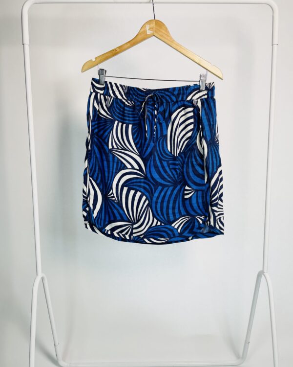 Saia curta azul com estampa branca RICHARDS - 40 - VENDIDO SISTEMA OTTO