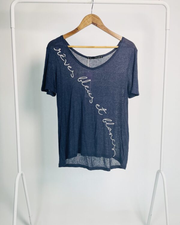 Blsua malha azul marinho com escrito branco MARIA FILÓ - M - VENDIDO SISTEMA OTTO