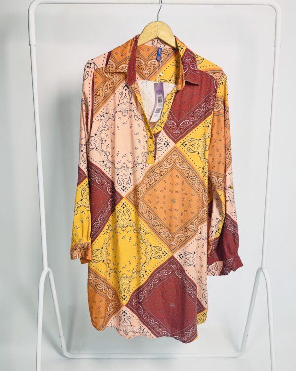 Saída de praia camisa oversized estampa paesley BLUEMAN - GG - VENDIDO SIST OTO