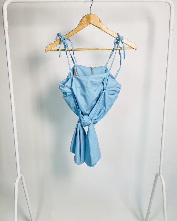 Cropped algodão azul claro com amarração WYMANN - M