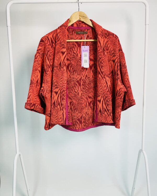 Kimono laranja e roxo texturizado MIXED - P - VENDIDO SISTEMA OTO