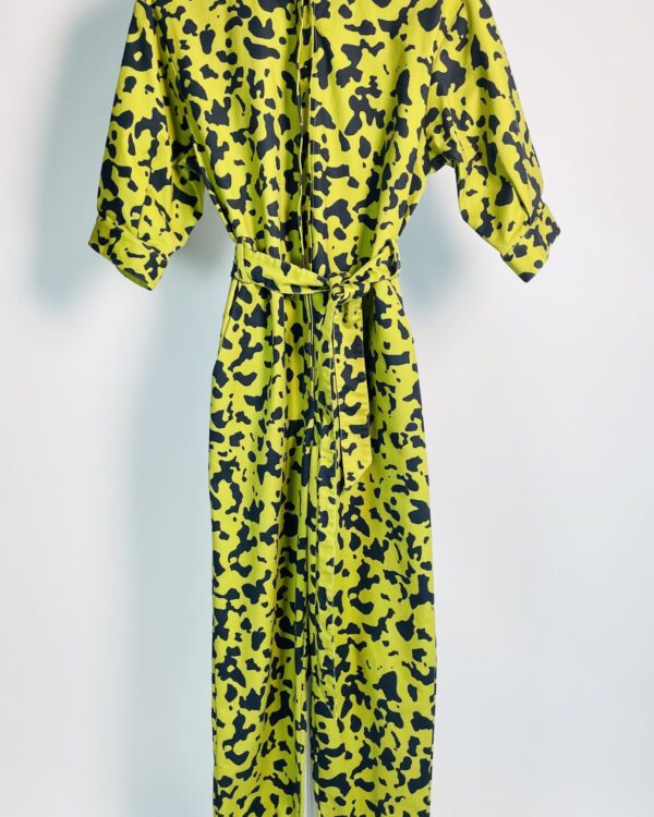 Macacão verde jumpsuit com estampa onça preto ANDREA MARQUES - 36 - VENDIDO SISTEMA OTO
