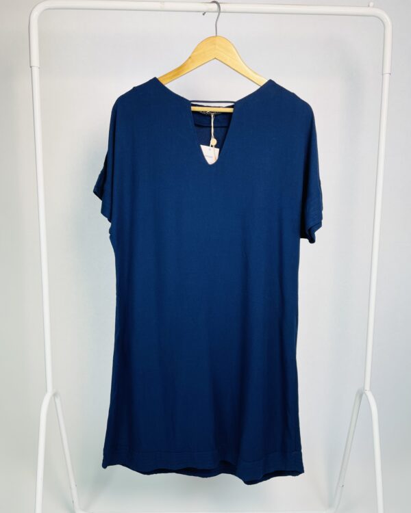 Vestido curto azul marinho decote v MARIA FILÓ - P *nunca usado* - VENDIDO SISTEMA OTO