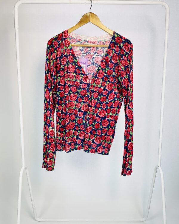 Cardigan azul com flores RICHARDS - G - VENDIDO SISTEMA OTO