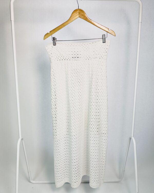 Saia branca malha laise K&T - M