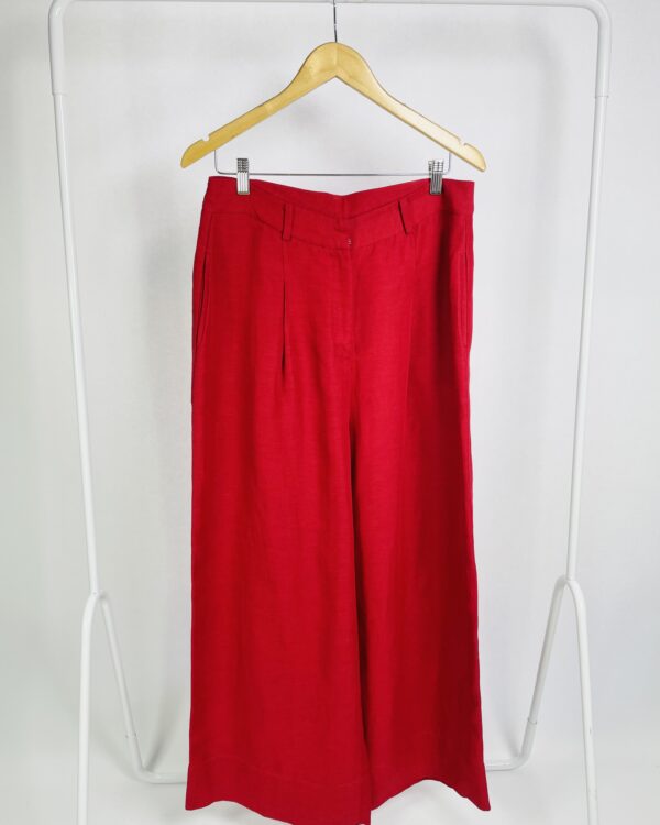 Calça linho vermelha pantalona N0 DEZ - 44 - VENDIDO SISTEMA OTO