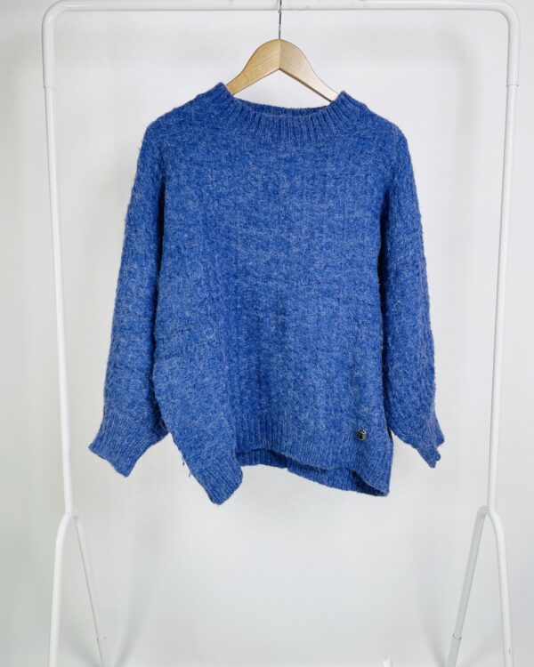 Blusa tricot azul LETHICIA BRONSTEIN - U - VENDIDO SISTEMA OTO