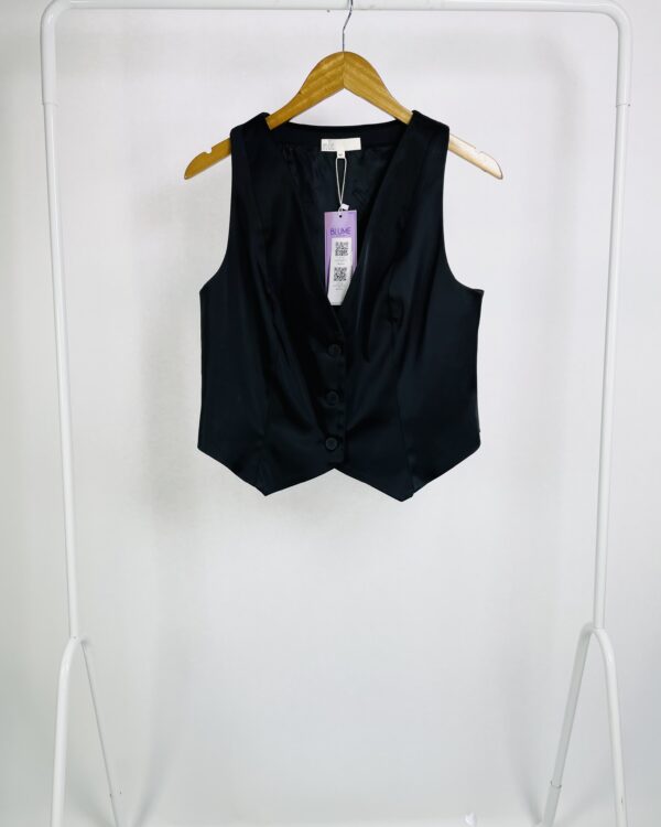 Colete cetim alfaiataria preto NK - 40 - VENDIDO SIST OTO