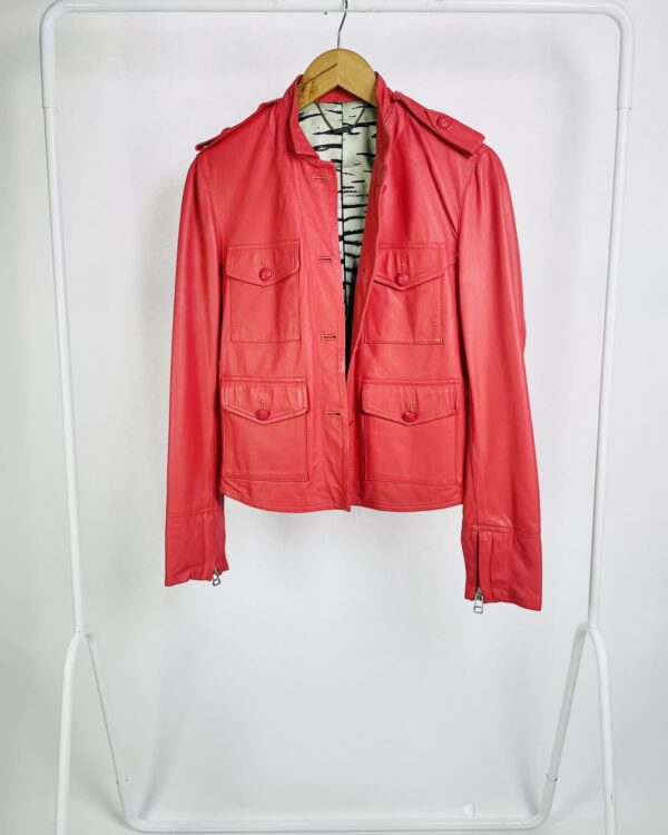 Camisa couro goiaba ANIMALE - 38 - VENDIDO SISTEMA OTO