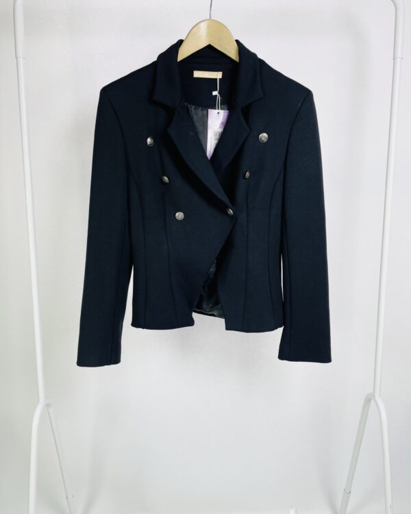Blazer preto com botões metalizados CAROL BASSI - 36 - VENDIDO SIST OTO