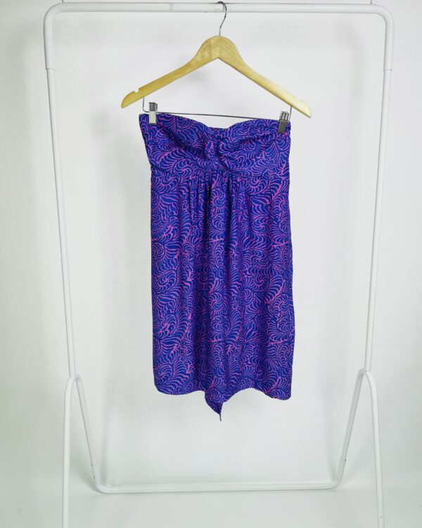 Vestido curto azul e rosa sem alça com bojo VIX - 40 - VENDIDO SISTEMA OTO