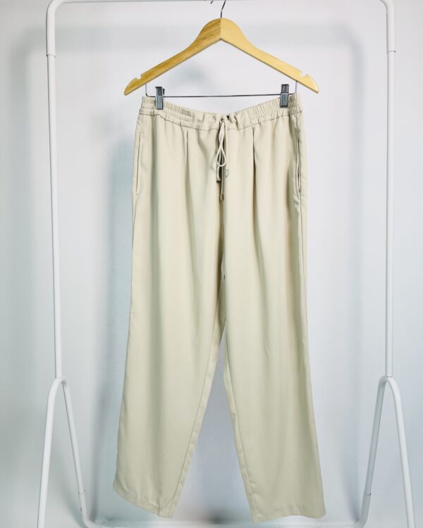 Calça bege elástico na cintura ZARA - G - VENDIDO SISTEMA OTO