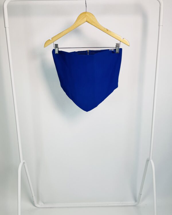 Cropped corset sem alça azul NV - M - VENDIDO SISTEMA OTO