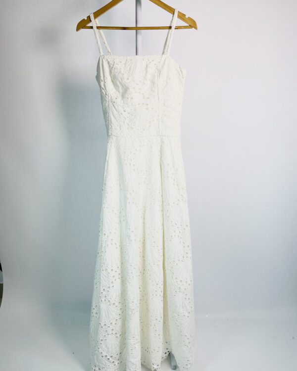 Vestido longo laise branco ANNE FERNANDES - G - VENDIDO SISTEMA OTO