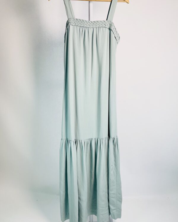 Vestido longo azul detalhe trançado MELOVE - P - VENDIDO SISTEMA OTO