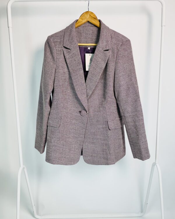 Blazer roxo xadrez com lurex LE BASTET - 40 *nunca usada* - VENDIDO SISTEMA OTO