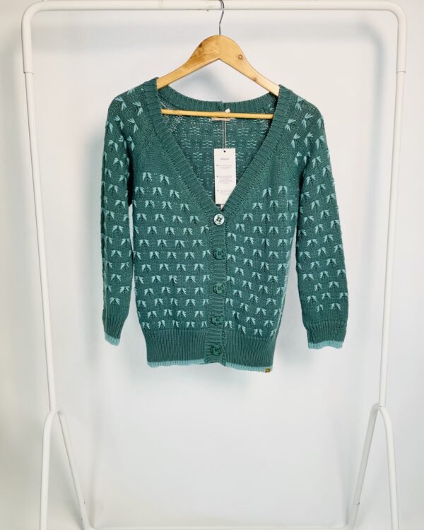 Cardigan tricot verde estampado MARIA FILÓ - G - VENDIDO SISTEMA OTO