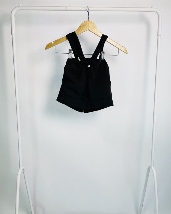 Cropped preto com drapeado no busto A-COLLECTION - P - VENDIDO SISTEMA OTO