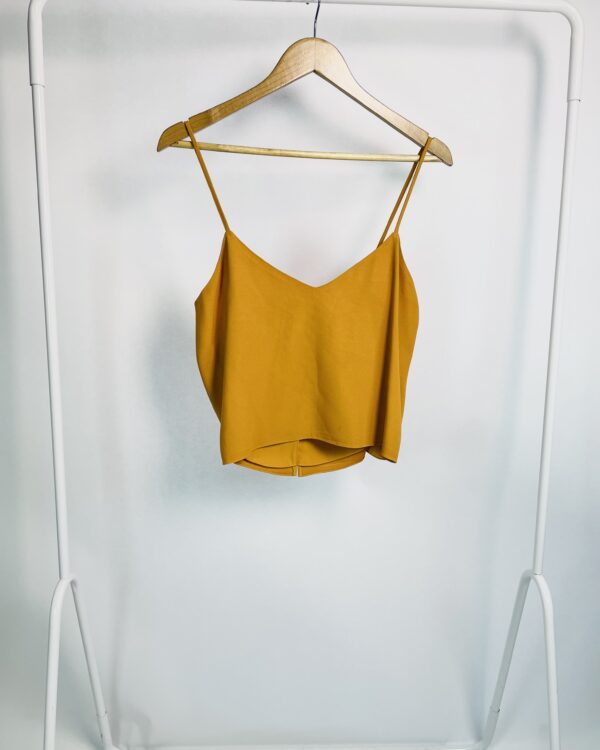 Cropped terracota alça fina botões atrás CRIS BARROS - 38 - VENDIDO SISTEMA OTO