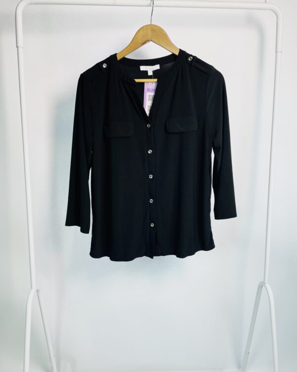 Blusa preta manga 7/8 IVY RIDGE - G - VENDIDO SISTEMA OTO