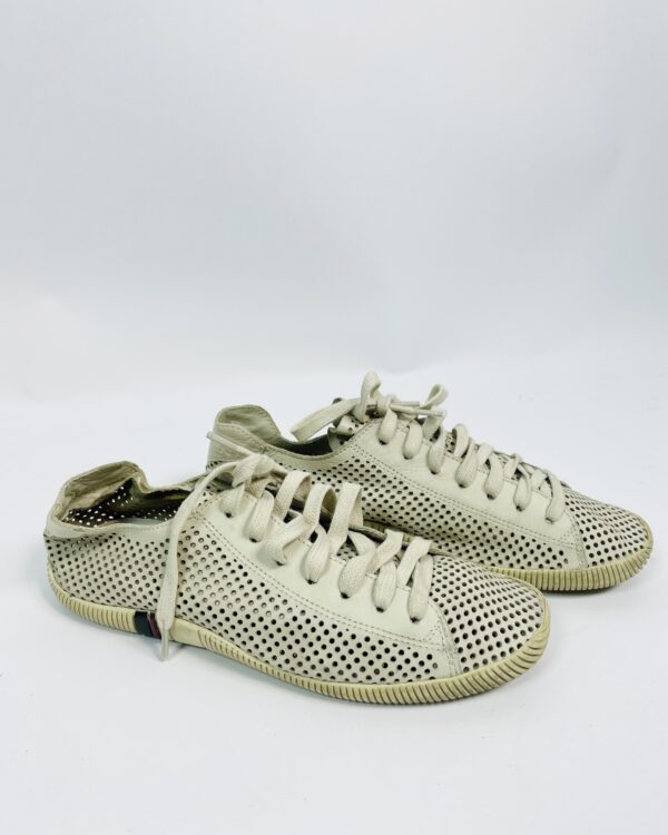 Tenis com couro vazado bege OSKLEN - 35 - VENDIDO SISTEMA OTO