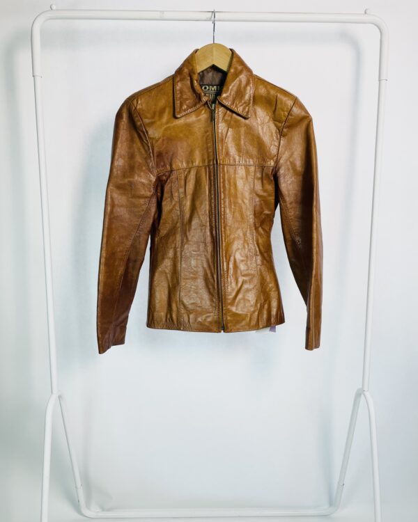 Jaqueta couro marrom OMK KENNER - 36 - VENDIDO SISTEMA OTO