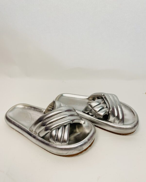 Sandália metalassê metálica prata FARM - 37 - VENDIDO SISTEMA OTO