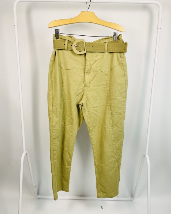 Calça verde com cinto A COLLECTION - 44