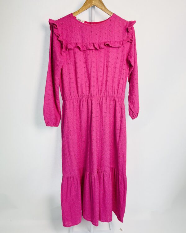 Vestido laise longo rosa THAG - G - VENDIDO SISTEMA OTO