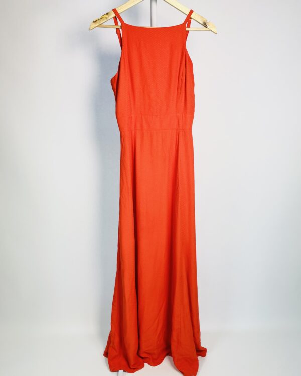 Vestido longo laranja LIRITTY - P - VENDIDO SISTEMA OTO