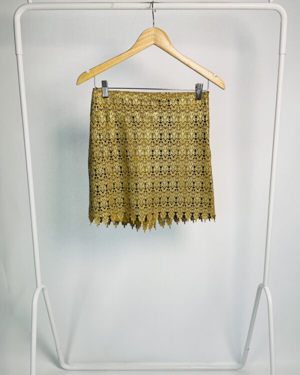 Saia curta dourada laser PATRÍCIA VIEIRA - 36