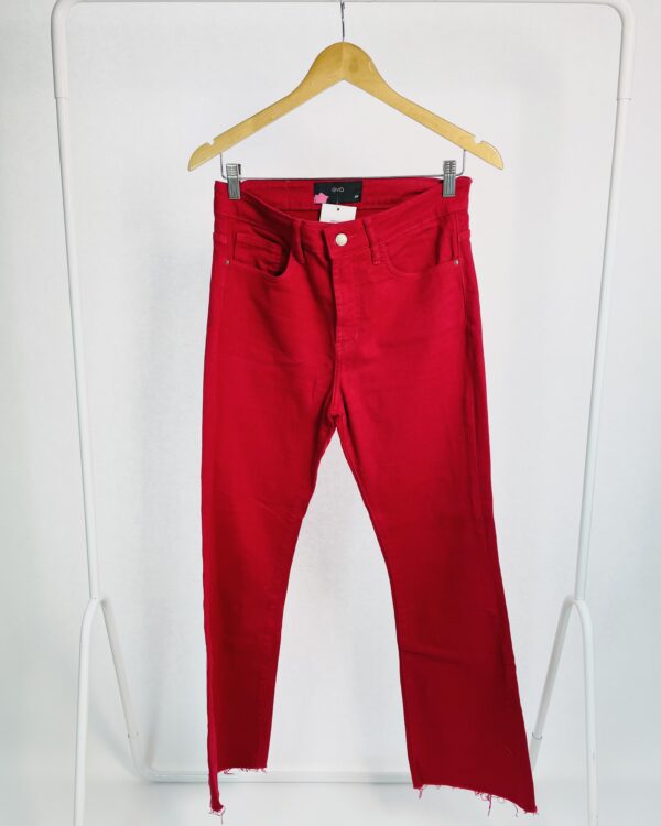 Calça sarja vermelha EVA - 36 - VENDIDO SISTEMA OTO