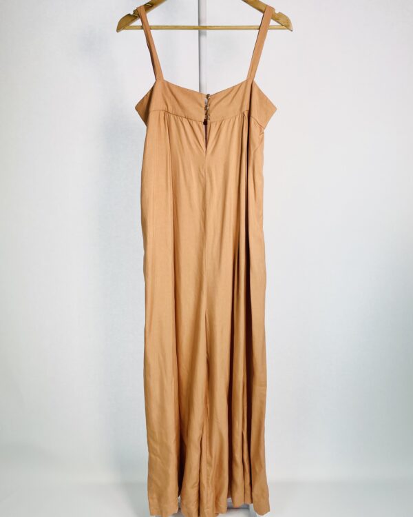 Macacão amplo terracota com pregas e botões na frente LE SOLEIL D'ÉTÉ - P - VENDIDO SIST OTO