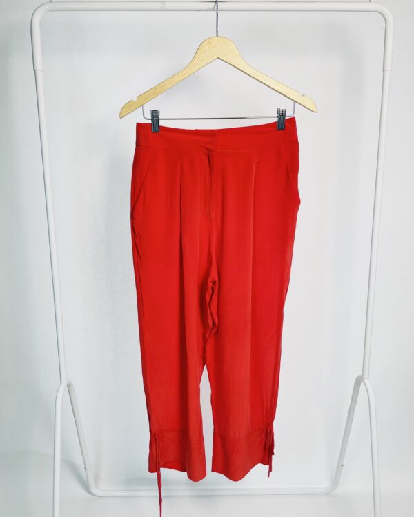 Calça seda vermelha A.BRAND - 38
