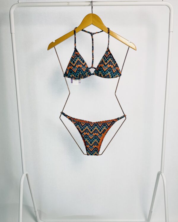 Biquini laranja com azul marinho VIX - P - VENDIDO SISTEMA OTTO