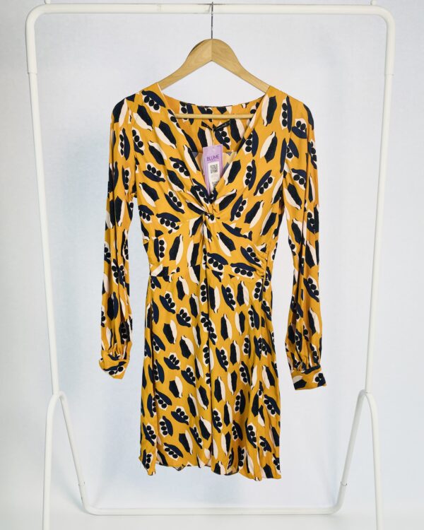 Vestido terracota claro com estampa azul e rosa MARIA FILÓ - P *nunca usado* - VENDIDO SISTEMA OTO