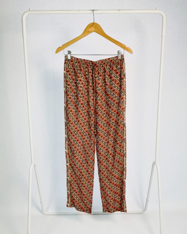 Calça terracota com estampa off white com lurex dourada MARIA FILÓ - PP