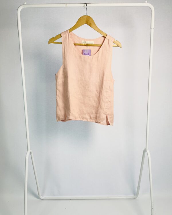 Regata linho rosa claro ÂME - P - VENDIDO SISTEMA OTO