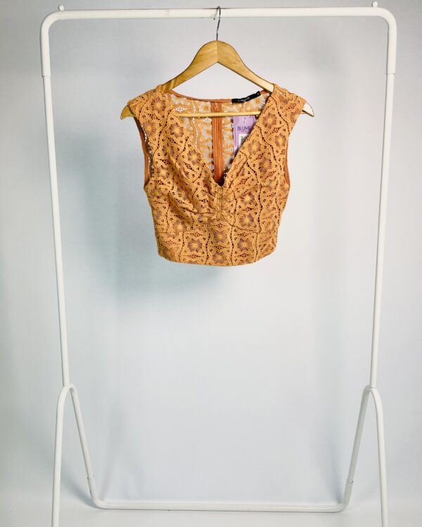 Cropped terracota renda ABRAND - 36 - VENDIDO SISTEMA OTO