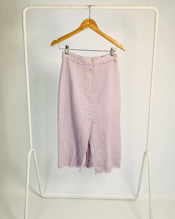 Saia tweed midi lilás ZARA - P