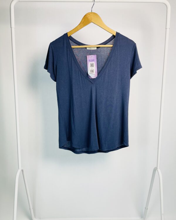 Blusa malha básica azul marinho NV - P - VENDIDO SISTEMA OTO