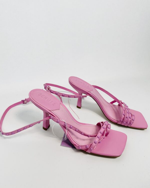 Sandália rosa tiras salto médio SCHUTZ - 35 *nunca usada* VENDIDO SISTEMA OTO