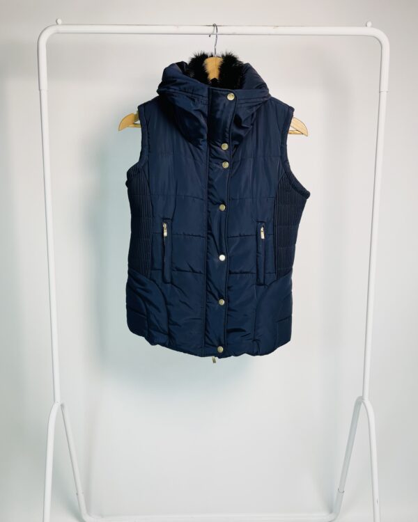 Colete azul marinho puffer detalhe pelos MISS SOLEIL - G *nunca usado* -  VENDIDO SISTEMA OTO